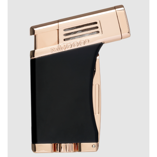 Palió Pro Scorpius szúrólángos fekete és rosegold színű szivargyújtó - szivarfúróval és szivar lyukasztóval