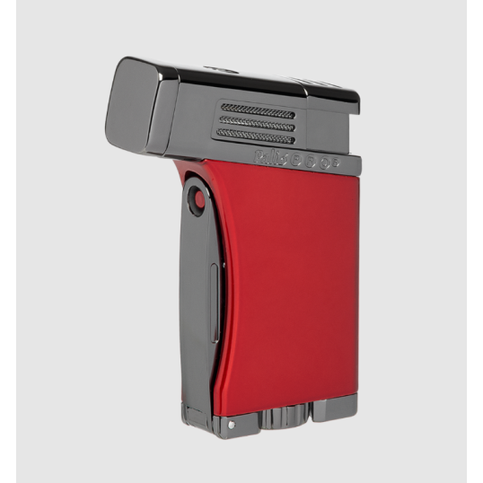 Palió Pro Scorpius szúrólángos piros és antracit színű szivargyújtó - szivarfúróval és szivar lyukasztóval