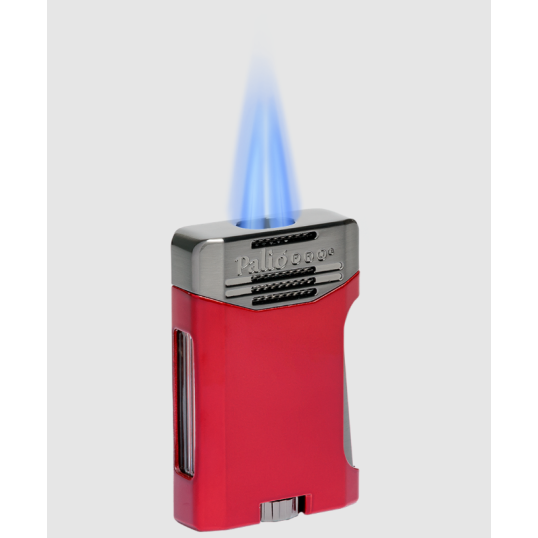 Palió Pro Antares dupla szúrólángos szivargyújtó - piros és gunmetal színű