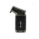 Passatore Viking szivaröngyújtó – jet láng, kihúzható szivarvágóval (22 mm), dark gun / fekete