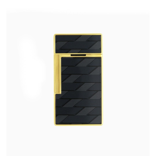 S.T. Dupont LI Biggy 1872 Black Monogram exkluzív szivargyújtó - fekete és arany színű