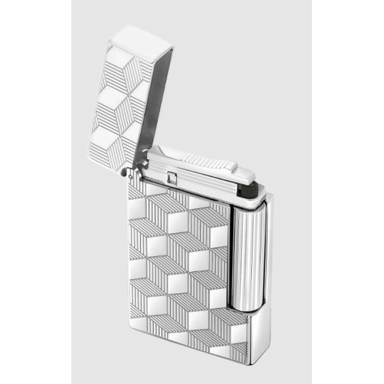 S.T. Dupont Initial palládium bevonatú szivar gyújtó - guilloche mintával