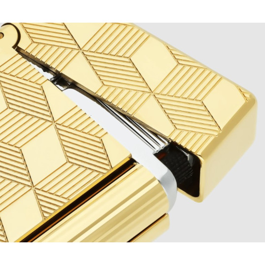 S.T. Dupont Initial arany bevonatú szivar öngyújtó - guilloche mintával