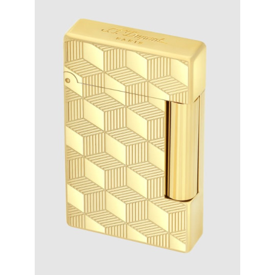 S.T. Dupont Initial arany bevonatú szivar öngyújtó - guilloche mintával