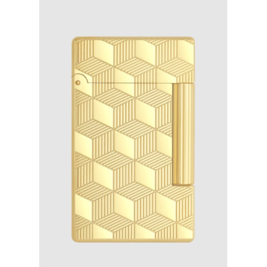 S.T. Dupont Initial arany bevonatú szivar öngyújtó - guilloche mintával