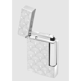 S.T. Dupont Initial palládium bevonatú szivar öngyújtó - guilloche mintával
