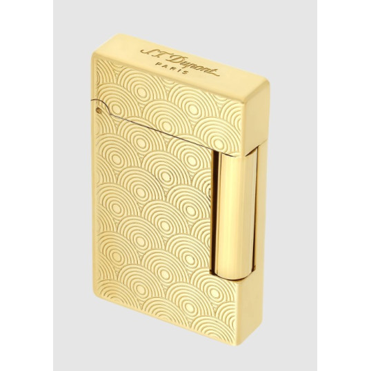 S.T. Dupont Initial aranyozott szivar öngyújtó - guilloche mintával