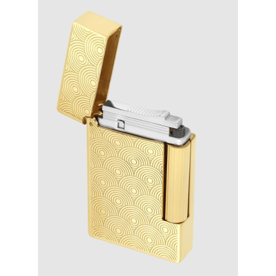 S.T. Dupont Initial aranyozott szivar öngyújtó - guilloche mintával