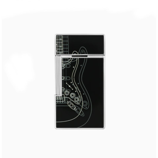 S.T. Dupont Biggy Fender szivaros öngyújtó - széles szúrólánggal - fekete és króm 