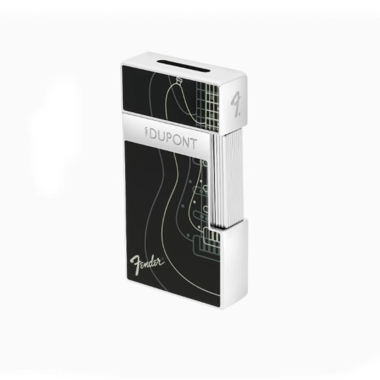 S.T. Dupont Biggy Fender szivaros öngyújtó - széles szúrólánggal - fekete és króm 