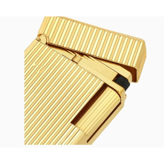 S.T. Dupont Ligne 1 öngyújtó – függőleges guilloché mintázat, sárgaarany bevonat