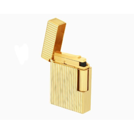 S.T. Dupont Ligne 1 öngyújtó – függőleges guilloché mintázat, sárgaarany bevonat