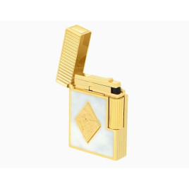 S.T. Dupont Ligne 1 Romeo y Julieta limitált kiadású öngyújtó – fehér lakk, arany kivitel - 0436