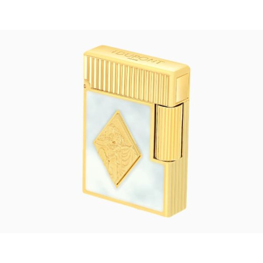 S.T. Dupont Ligne 1 Romeo y Julieta limitált kiadású öngyújtó – fehér lakk, arany kivitel - 0647