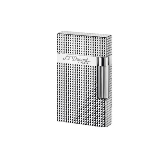 Szivaröngyújtó S.T. Dupont Ligne 2 káró mintás - Ezüst