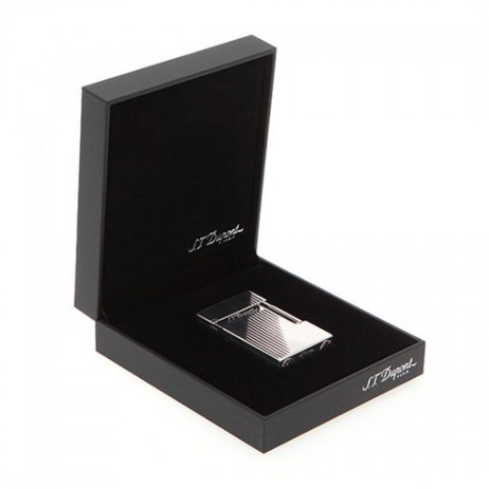 S.T. Dupont Ligne 2 ezüst guilloché szivaröngyújtó – csíkos mintával