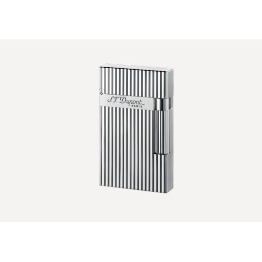 S.T. Dupont Ligne 2 ezüst guilloché szivaröngyújtó – csíkos mintával