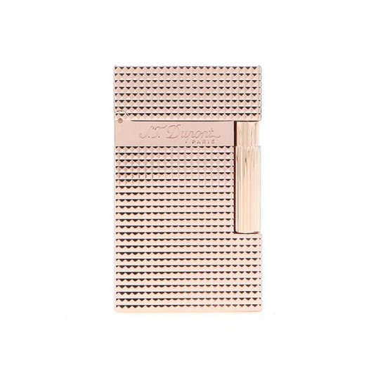 Szivaröngyújtó S.T. Dupont Ligne 2 Pink Gold Cote d Azur, káró mintás - rózsaarany