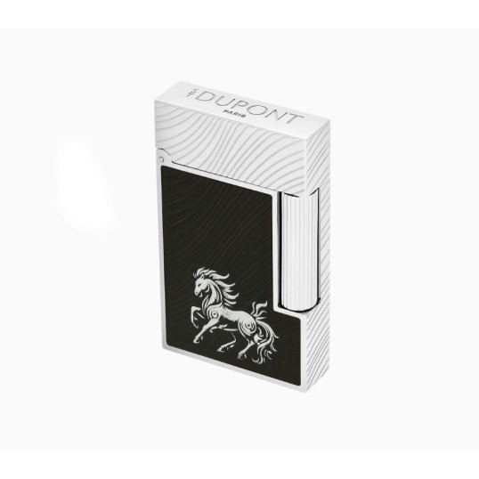 S.T. Dupont Ligne 2 –2026 Horse, fekete/palládium szivar öngyújtó - Limitált kiadás 