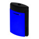 S.T. Dupont MiniJet Fluo Blue szúrólánggal égő szivaröngyújtó - matt fekete és élénk kék színű