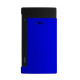  S.T. Dupont Slim 7 Fluo blue, élénk kék és matt fekete színű szivar öngyújtó erős szúró lánggal
