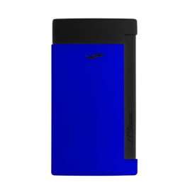  S.T. Dupont Slim 7 Fluo blue, élénk kék és matt fekete színű szivar öngyújtó erős szúró lánggal