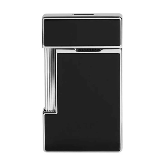 S.T. Dupont BQ Slimmy Laque, fekete és króm színű szúrólángos öngyújtó - Noir/Chrome