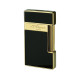 S.T. Dupont Slimmy lakozott szúrólángos öngyújtó - fekete és arany színű