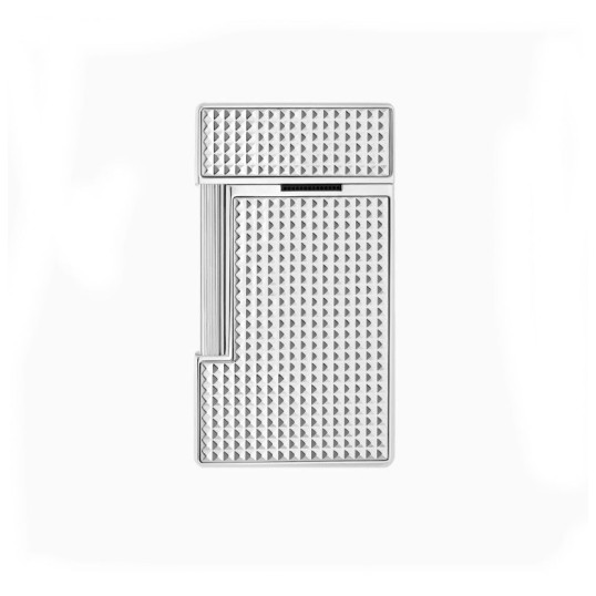 S.T. Dupont Slimmy króm színű szúrólángos öngyújtó - Gyémánt mintás