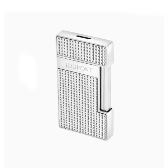 S.T. Dupont Slimmy króm színű szúrólángos öngyújtó - Gyémánt mintás