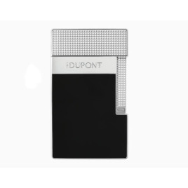 S.T. Dupont asztali szivar öngyújtó – fekete lakk, gyémánthegyű guilloché, kétféle lángtechnológiával