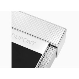 S.T. Dupont asztali szivar öngyújtó – fekete lakk, gyémánthegyű guilloché, kétféle lángtechnológiával