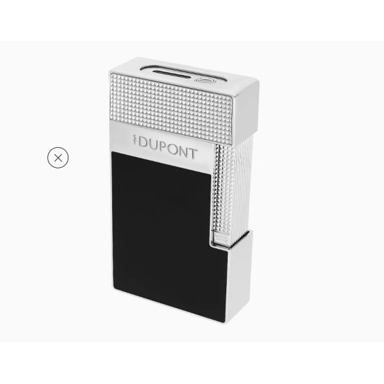 S.T. Dupont asztali szivar öngyújtó – fekete lakk, gyémánthegyű guilloché, kétféle lángtechnológiával