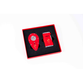 Year of Dragon szivaröngyújtó és szivarvágó - szivaros szett