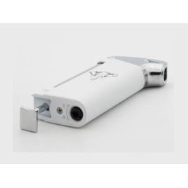 White Elephant Pro Bo White pipagyújtó oldalsó lánggal - Fehér és Króm színű