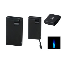 Winjet fekete 2x jet lángos szivaröngyújtó beépített 6 mm szivarfúróval 