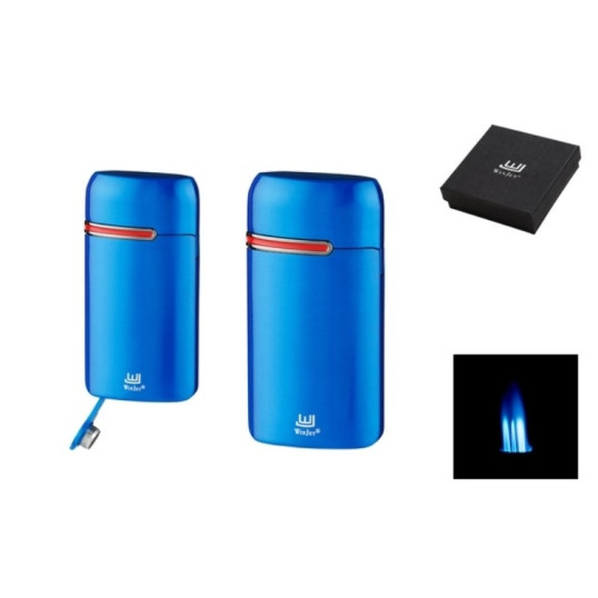 Winjet 3-as szúrólángos szivargyújtó kihajtható szivarfúróval - kék