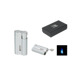 Winjet 3-as szúrólángos szivargyújtó kihajtható nagyméretű szivarfúróval - ezüst színű - 10 mm fúróval