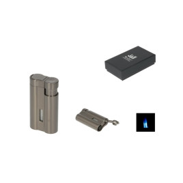 Winjet 3-as szúrólángos szivargyújtó kihajtható nagyméretű szivarfúróval - antracit színű - 10 mm fúróval