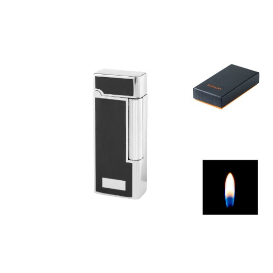 Dekoratív megjelenésű Winjet minőségi tűzköves szivargyújtó, fekete és króm színű