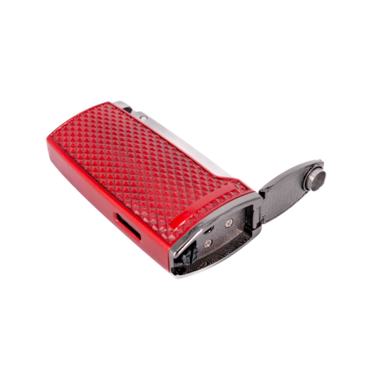 Winjet 3-as szúrólángos szivargyújtó beépített szivarfúróval - bordó színű