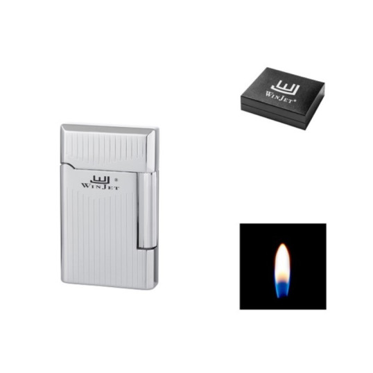 Winjet Premium „Stein Chrom Linien” tűzköves szivargyújtó króm színű