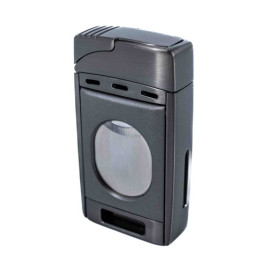 Winjet Premium dupla szúrólángos szivar öngyújtó beépített szivarvágóval - antracit