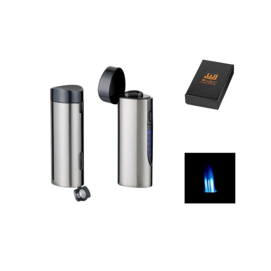 Winjet elektromos szúrólángos szivargyújtó beépített 7mm-es szivarfúróval - antracit színű