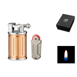 Winjet márkájú, nagy méretű tűzköves asztali szivargyújtó - rosegold és króm színű