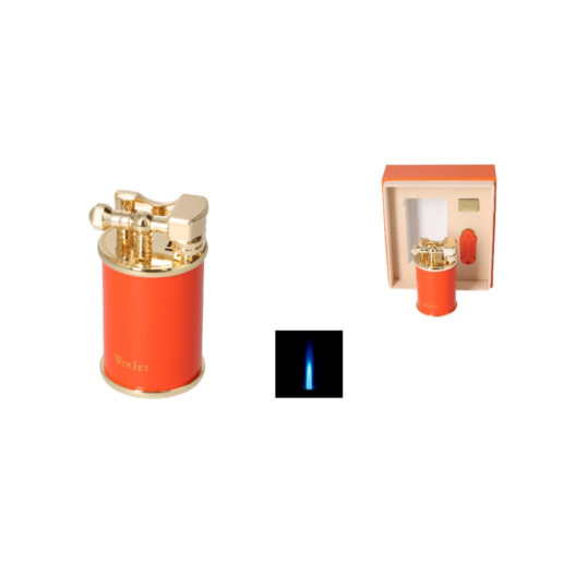 Winjet narancssárga–arany színű tűzköves asztali szivaröngyújtó