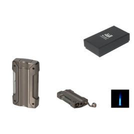 Winjet szúrólángos szivar öngyújtó beépített szivartartóval, szivarfúróval - antracit