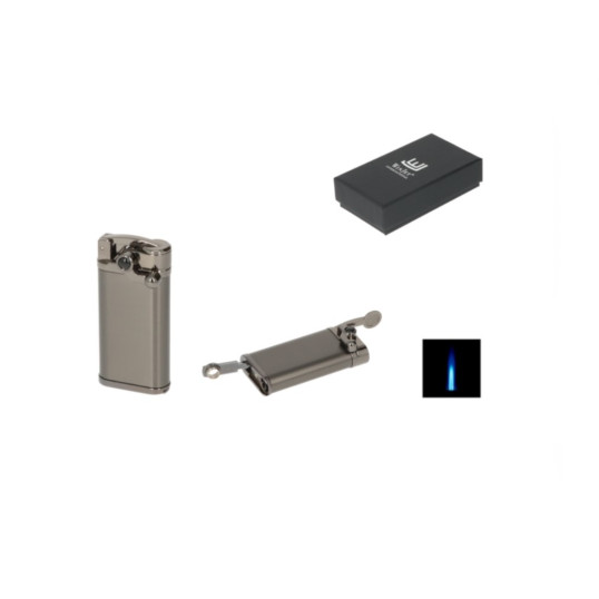 Winjet 1-es szúrólángos szivargyújtó kihajtható szivarfúróval- antracit színű - 7 mm fúróval