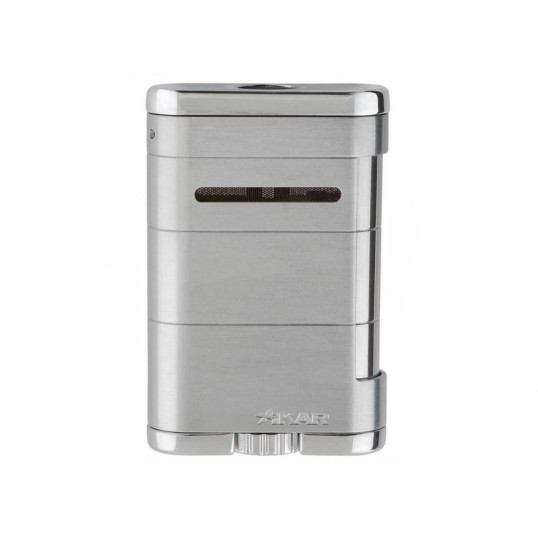 Xikar Allume Tabletop Silver, asztali szivargyújtó 3-as szúrólánggal - Ezüst szinű