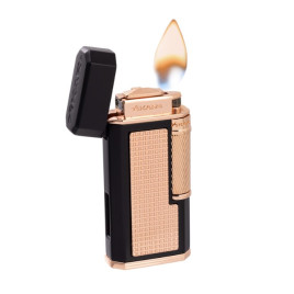 Xikar Ardore szivargyújtó dupla lágy lánggal – fekete / rózsaarany